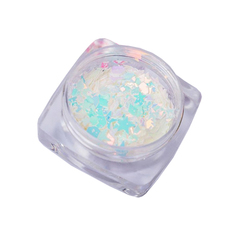 Дизайн для ногтей Blesk «Блестящий микс» белый