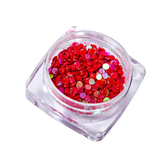 Дизайн для ногтей Blesk «Конфетти» красный 2 мм