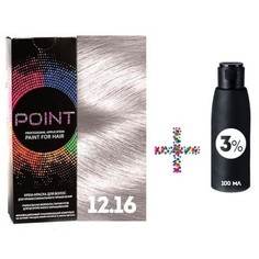 Крем-краска для волос POINT 12.16 и крем-окислитель 3%