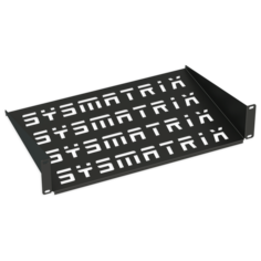 Полка SYSMATRIX SH 2503.900 19" консольная перфорированная 1U 250 мм, черный (RAL 9004)