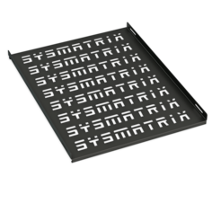 Полка SYSMATRIX SH 4002.900 19" стационарная перфорированная 300 мм, черный (RAL 9004)