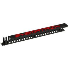 Кабельный органайзер SYSMATRIX SA 0020.911 19" 1U с крышкой, черный (RAL 9004)