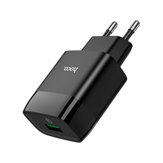 Сетевое зарядное устройство Hoco C72Q Glorious, USB, 18W, QC3.0, Black (32538)