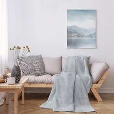 Жаккардовый плед LOVEME цвет "Холодный серый" 220х190см, 100% хлопок