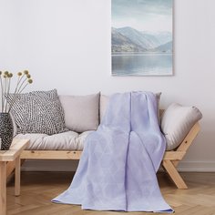 Жаккардовый плед LOVEME цвет "Лаванда" 150х190см, 100% хлопок