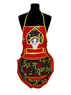 Фартук "Русская красавица Хохлома" (Цв: Красный-Черный)/A05029 АРТЭ Театральная Галерея