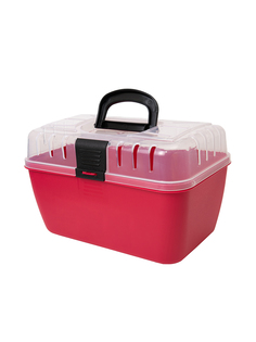 Переноска для грызунов Georplast красный пластик 29x18x19 cм
