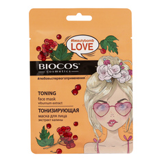 Маска тканевая для лица BioCos Тонизирующая с экстрактом калины 1 шт