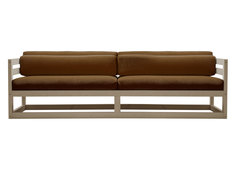 Прямой диван Диван Магнус сосна Дуб беленый, Коричневый, вельвет АндерСон