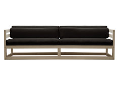 Прямой диван Диван Магнус сосна Дуб беленый, Черный, вельвет АндерСон