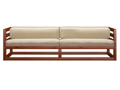 Прямой диван Диван Магнус сосна Вишня, Белый, вельвет АндерСон