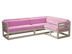 Угловой диван Магнус Угловой сосна Дуб беленый, Розовый, вельвет, Правый АндерСон