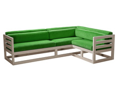 Угловой диван Магнус Угловой сосна Дуб беленый, Зеленый, вельвет, Правый АндерСон