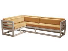 Угловой диван Магнус Угловой сосна Дуб беленый, Бежевый, вельвет, Левый АндерСон