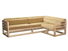 Угловой диван Магнус Угловой сосна Сосна натуральная, Бежевый, вельвет, Правый АндерСон