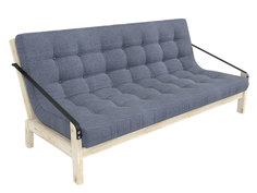 Прямой диван Локи сосна венге Сосна натуральная / Графитовый, рогожка АндерСон