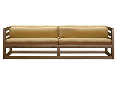 Прямой диван Диван Магнус сосна Орех, Бежевый, вельвет АндерСон