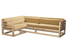 Угловой диван Магнус Угловой сосна Сосна натуральная, Бежевый, вельвет, Левый АндерСон