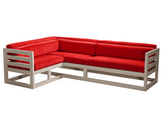 Угловой диван Магнус Угловой сосна Дуб беленый, Красный, вельвет, Левый АндерСон