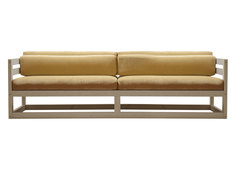 Прямой диван Диван Магнус сосна Дуб беленый, Бежевый, вельвет АндерСон