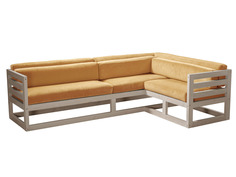 Угловой диван Магнус Угловой сосна Дуб беленый, Бежевый, вельвет, Правый АндерСон