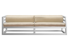 Прямой диван Диван Магнус сосна Белая эмаль, Белый, вельвет АндерСон