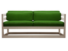 Прямой диван Магнус Мини сосна Дуб беленый, Зеленый, вельвет АндерСон