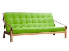 Прямой диван Локи сосна венге Сосна натуральная / Салатовый, рогожка АндерСон