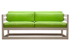 Прямой диван Магнус Мини сосна Дуб беленый, Салатовый, вельвет АндерСон