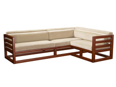 Угловой диван Магнус Угловой сосна Вишня, Белый, вельвет, Правый АндерСон