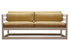 Прямой диван Магнус Мини сосна Дуб беленый, Бежевый, вельвет АндерСон