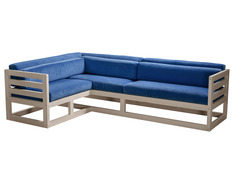 Угловой диван Магнус Угловой сосна Дуб беленый, Синий, вельвет, Левый АндерСон