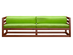 Прямой диван Диван Магнус сосна Вишня, Салатовый, вельвет АндерСон