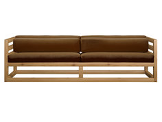 Прямой диван Диван Магнус сосна Сосна натуральная, Коричневый, вельвет АндерСон