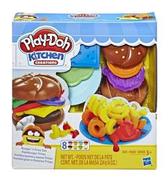 Набор для лепки Play-Doh Забавные закуски бургер и картофель фри 8 цветов, формочки e5472