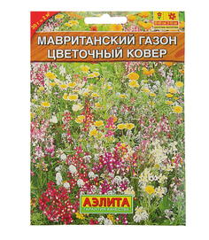Семена газонных трав и сидератов Аэлита Мавританский газон Цветочный ковер 30 г