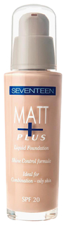 Тональный крем Seventeen Matt Plus Liquid SPF20 01 30 мл Фарфоровый