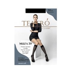 Капроновые гольфы женские Teatro Muza черные one size