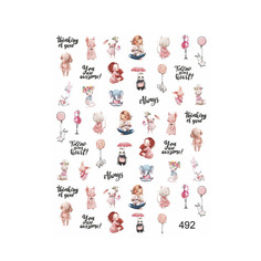 Наклейки для ногтей Krimle Слайдер-дизайн 492