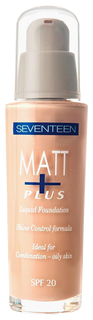 Тональный крем Seventeen Matt Plus Liquid SPF20 04 30 мл Розовый, бежевый