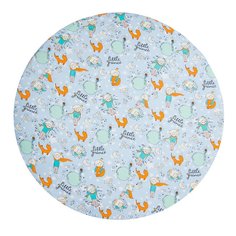 Простыня AmaroBaby на резинке круглая 75х75х12 Мечтатель поплин, голубой
