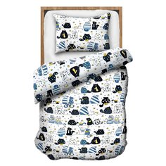 Пододеяльник AmaroBaby на молнии 145х210 Котики белый