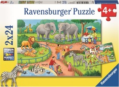 Пазл Ravensburger "День в Зоопарке", 2 шт по 24 детали