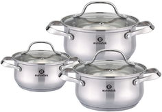 Набор посуды из нержавеющей стали 6 предметов Eurostek ES-1215