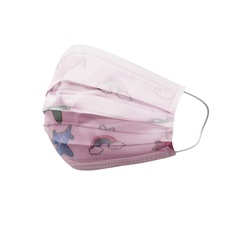 Маска медицинская защитная детская 3-х слойная (розовая, рисунок самолётик) упк/50шт White Product