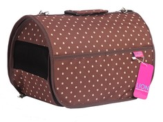 Сумка-переноска для кошек и собак Lion Lux LM5204 коричневый 27x43x29см