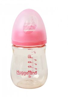 Бутылочка для кормления Huggeland розовая 160 мл