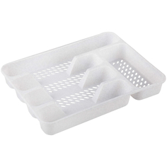 Лоток для столовых приборов Альтернатива Капелька белый 31,5 x 4,5 x 24,5 см Alternativa