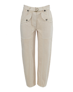 Брюки женские ULLA JOHNSON PS220430 бежевые 6 INT