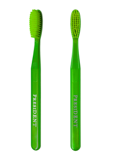 Зубная щетка PresiDENT Classic средняя 7 МИЛ салатовый